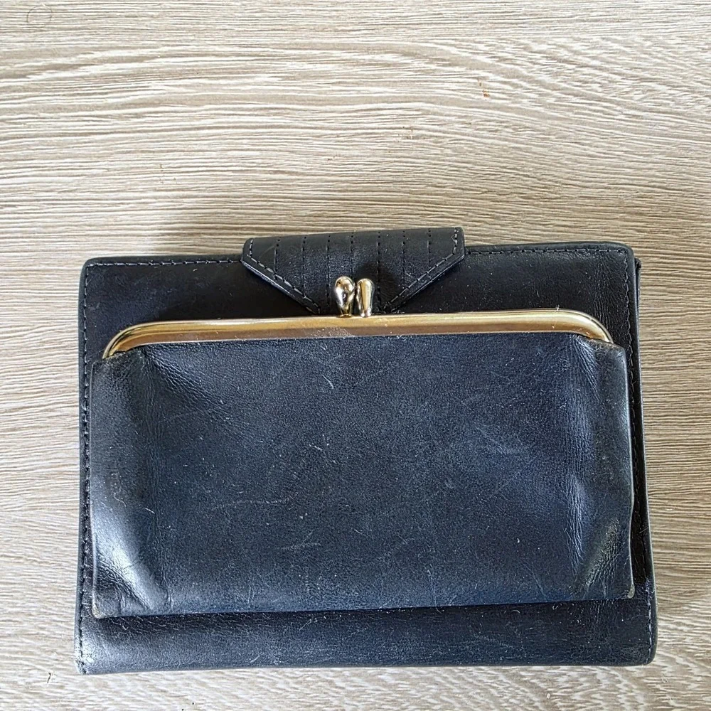 Vintage Princess Gardner Wallet Blue‎ Full Grain Leather